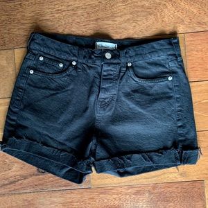 Madewell black jean shorts